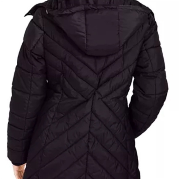 London Fog Black Puffer Coat - Picture 2 of 5